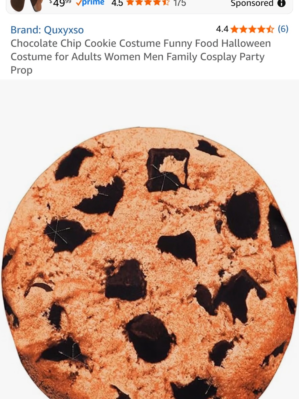 Chocolate Chip Cookie Photo Prop - Brown and Black